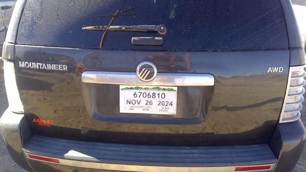 2007 Mercury Mountaineer Trunk/decklid/hatch/tailgate Charcoal G5 Big Dent Rust — photo 3