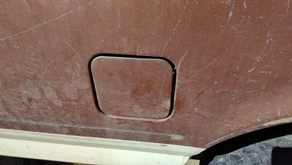 1987-1996 Ford F150 Fuel Tank Door With Hinge Gas Lid Oem Filler — photo 2